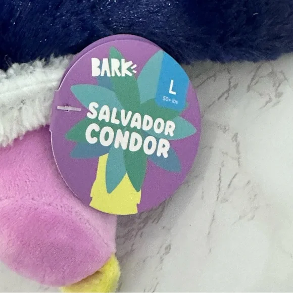 BARK Super Chewer Salvador Condor Crinkle Squeaker Plush Dog Toy - Picture 3 of 9